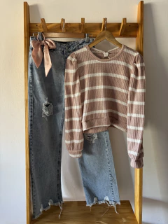 Sweater ROSE RAYADO MOÑOS - comprar online