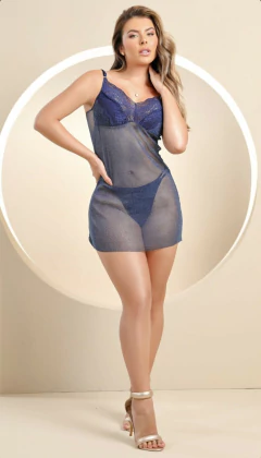 Camisola com fios de ouro no tule