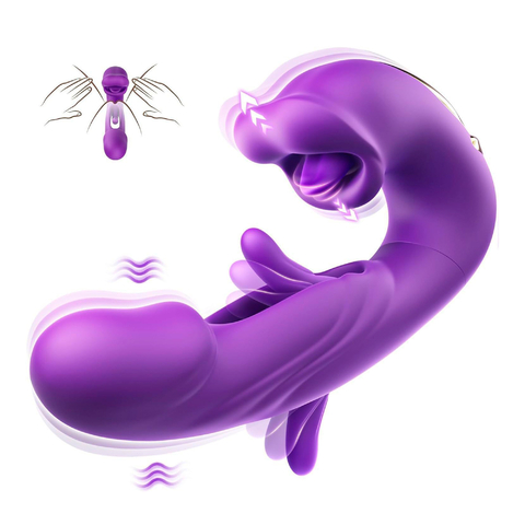 Vibrador Com Boca e Estimuladores