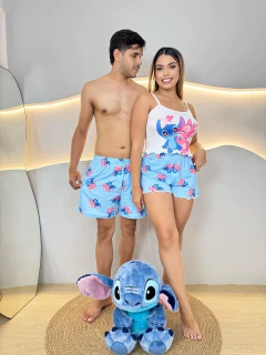 Kit casal Stitch coração e beijo - comprar online