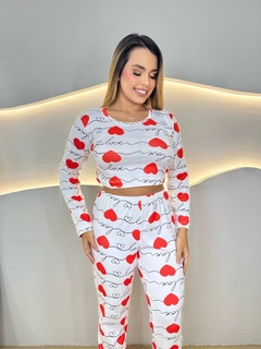 Pijama longo coração - À Pascarelli