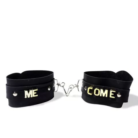Algema Em Couro Sintético Personalizada Me Come Brasil Fetiche
