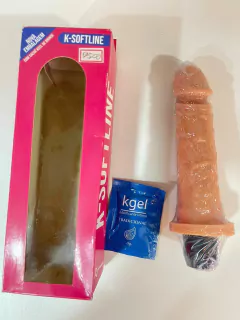 Prótese peniana realistica 17,5x3,8 bege - comprar online