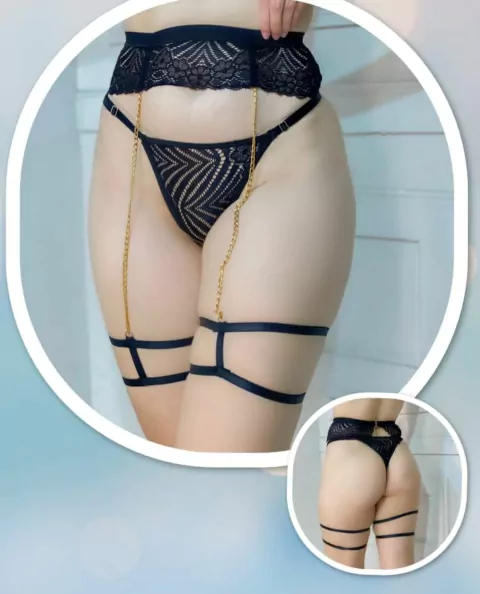 Calcinha com cinta liga