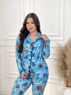 Americano Longo de Inverno - Stitch Momentos F.Azul - loja online