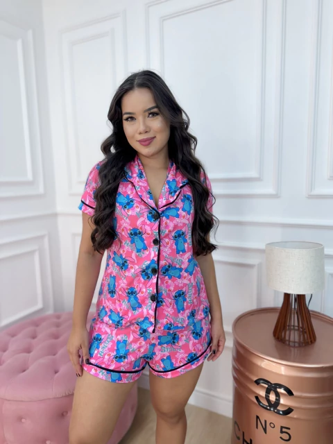 Americano Curto - Stitch F. Rosa