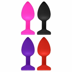 PLUG ANAL SILICONE COM PEDRA CORAÇÃO - À Pascarelli