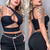 Cropped Sara PRETO Suplex Estilo Gringa Moda Blogueira Balada Festival - comprar online