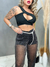 Cropped Luara PRETO Suplex com Recortes Nula Manga Um Ombro Moda Blogueira Estilo Gringa Balada Festival na internet