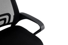 Silla Tek Negra Ergonómica c/ Soporte Lumbar y Base de Metal - comprar online