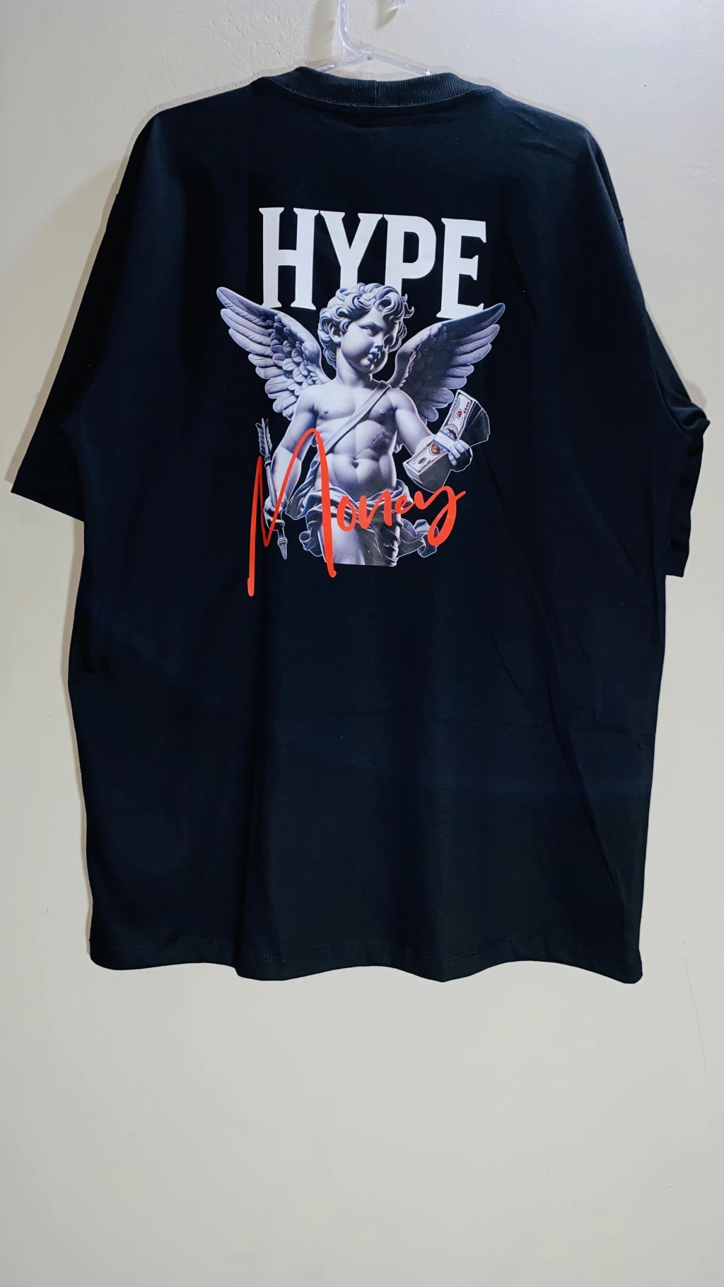 Camiseta Oversized Hype - Angel Money (preto)