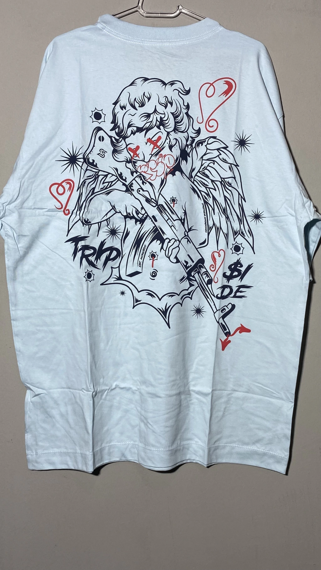 Camiseta Oversized "Angel of Love" (Tripside) Azul BB