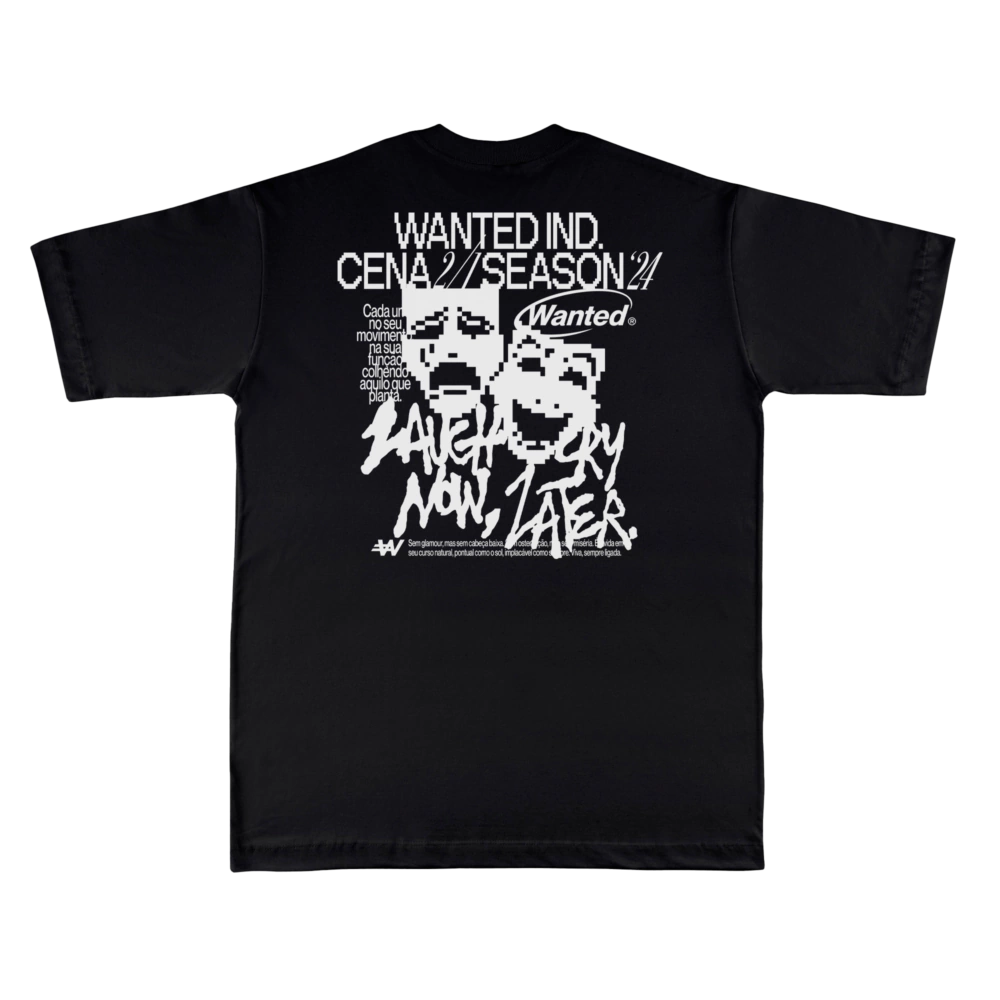 Camiseta Wanted Classic Fit – Twin Masks (Preta)