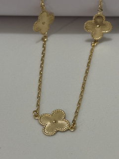 Colar Longo 60cm - Trevo Van Cleef Ouro (Semijoia) COLEÇÃO FLOWERS - comprar online