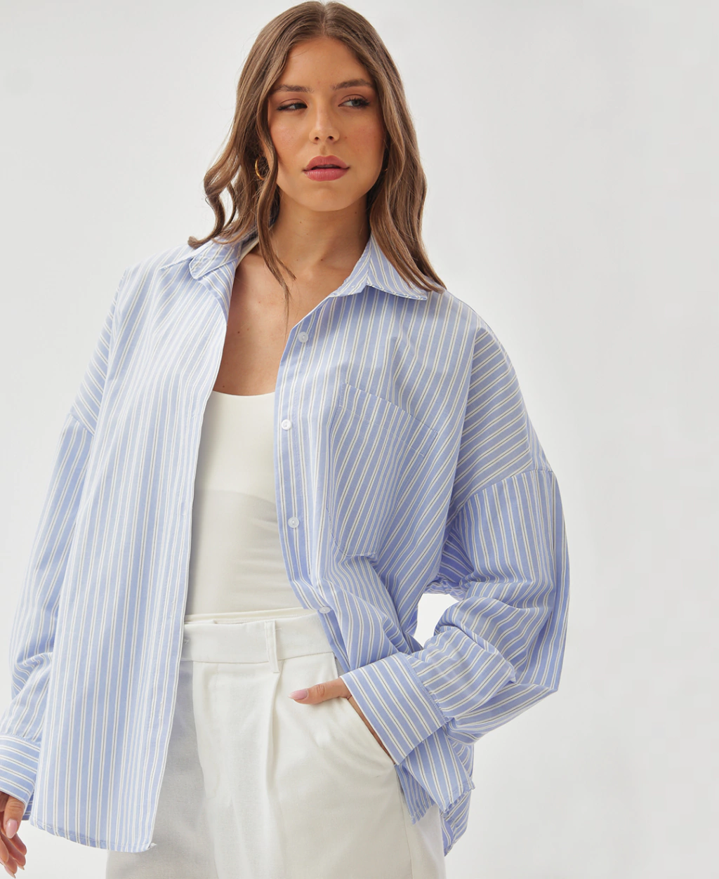 Camisa Rayada Oversize