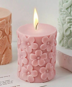 MOLDE VELÓN CON DISEÑO DE FLORES
