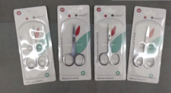 Tesoura Ponta Fina Prata - Box C/12pçs