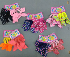 KiT C/ 72 Elástico de Cabelo feminino Xuxinha Colorido Flor