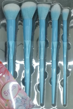 Kit 5 Pincéis de Maquiagem