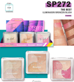 Sp272 Iluminador ,Bronzer e Blush SpColors Box C/24pçs - comprar online