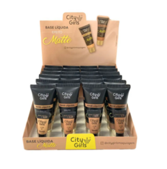 Cg092 Base Líquida Efeito Matte City Girls Box C/24pçs
