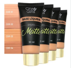 Cg092 Base Líquida Efeito Matte City Girls Box C/24pçs - Jony Cosmeticos