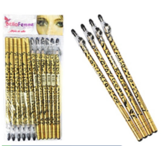 BF10019 Lápis de Olho Onça com Apontador BellaFemme - Box C/12pçs