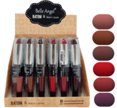B073 Batom e Batom Líquido Belle Angel - Box C/24pçs