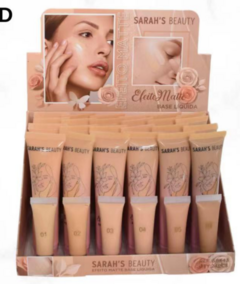S6443 Base Líquida Efeito Matte Sarah's Beauty - Box C/24pçs