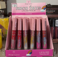 393 Lip Gloss Tricolor Mia Make Box C/24PÇS