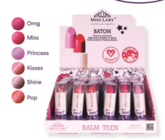 ML-1001 Batom Teen Miss Lary - Box C/36pçs