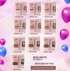Base Matte Alta Cobertura Phallebeauty Box C/12PÇS