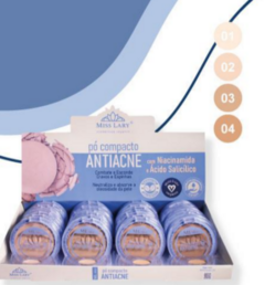 VB-302 Pó Compacto Antiacne Miss Lary - Box C/36pçs