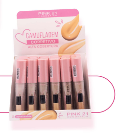 CS4368 Corretivo Camuflagem Pink 21 - Box C/24pçs