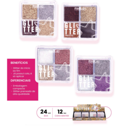 CS4002 Paleta de Sombras Glitter Pink 21 - Box C/24pçs