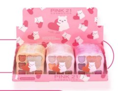 CS4063 Paleta de Sombras e Iluminador With Love Pink 21 - Box C/12pçs