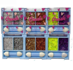 JS06089 Paleta de Sombras Duo de Glitter Crush Jasmyne Box C/24pçs