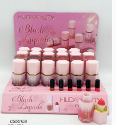 CS50153 Blush Liquido 6 Cores Com Provador HudaBeauty Box C/24pçs