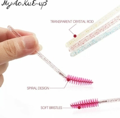 50 escovinhas com glitter Extensão de Cílios e sobrancelha BOX C/12 na internet