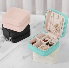 Mini Organizador Porta Joias Portátil Viagem Armazenamento de Brinco Colar Bijuteria