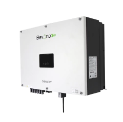 Inversor solar Connera de 18 kW modelo Beyond18kt2/2, con conexiones y pantalla de control.