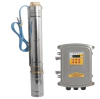 Bomba solar sumergible de 750 Watts, modelo Kolos3-95-75-11, con su controlador.