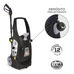 Hidrolavadora Eléctrica KB Pro 3 HP 120V KB Pro Bomba Triplex 8LPM 1900PSI, HI08L19ME300 - buy online