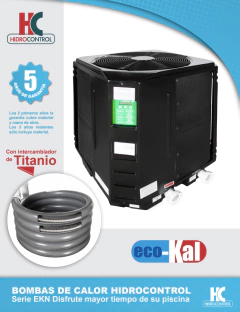 Bomba De Calor Para Alberca 136,000 Btu Ekn 136/1230-c - TECNICA SER S.A DE C.V