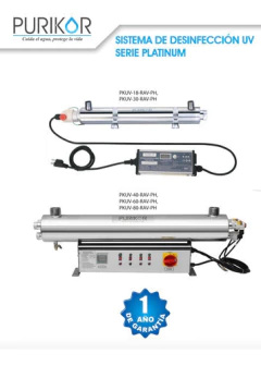 Sistema Desinfección Con Lámpara Uv Serie Platinum 80 Galones por Minuto, Pkuv-80-rav-ph en internet