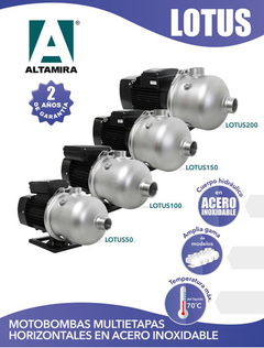 Bomba Lotus Altamira Multietapas Horizontal 1.2 Hp 230v/460v en internet