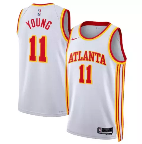Camisa regata do Atlanta Hawks, edição Association 2022/23, BRANCA