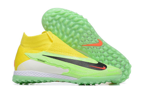 CHUTEIRA SOCIETY NIKE PHANTOM GX ELITE DF TF VERDE E AMARELA - comprar online