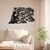 Quadro decorativo em MDF com a Oração Ave Maria, apresentando figura de Nossa Senhora em um ambiente de sala de estar.