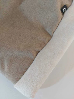 Imagem do Saquinho de Dormir Pet Europeu Linho E fleece -Latte